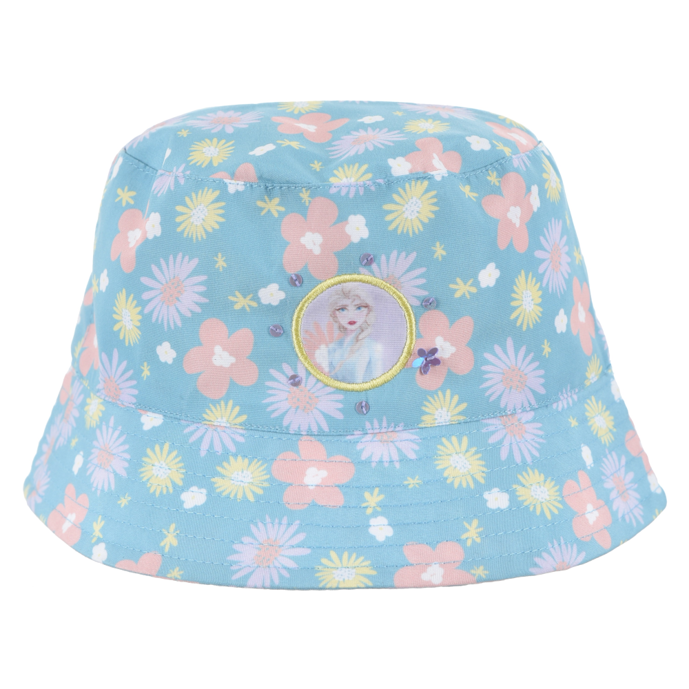 Cappello Frozen DISNEY Cappello Modello Alla Pescatora in 100% Pe Bambini - Ex4004celeste