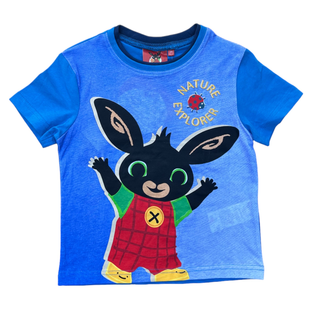 Completo Short + T-Shirt Bing Bambino 100% Cotone - Ex1205celeste