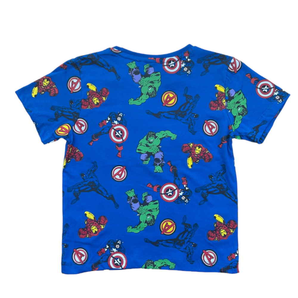 T-Shirt M.c. Avengers MARVEL Maglietta Bambino 100% Cotone - Ex1224blu