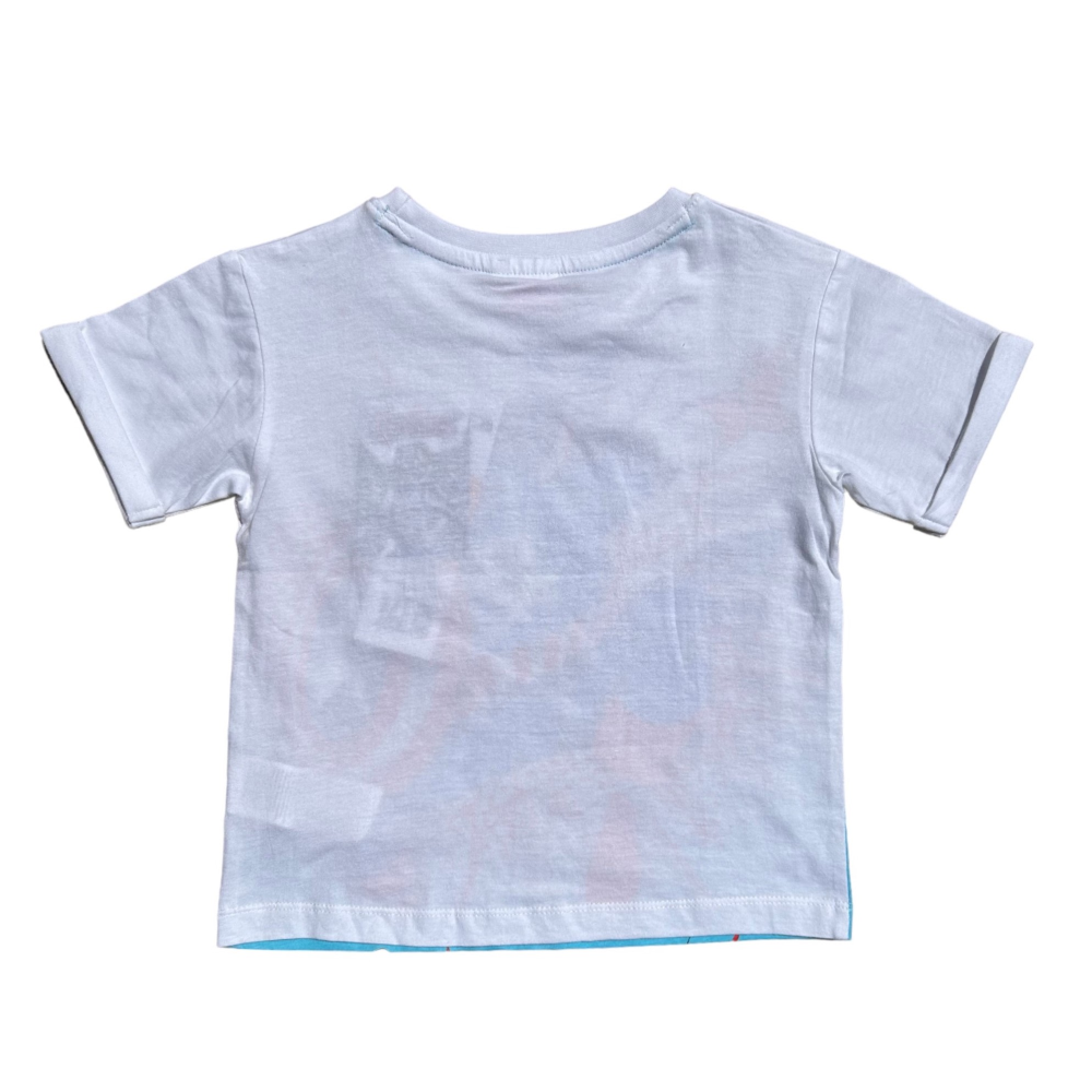 T-Shirt M.c. Capitan America Avengers MARVEL Maglietta Bambino 100% Cotone - Ex1109bianco