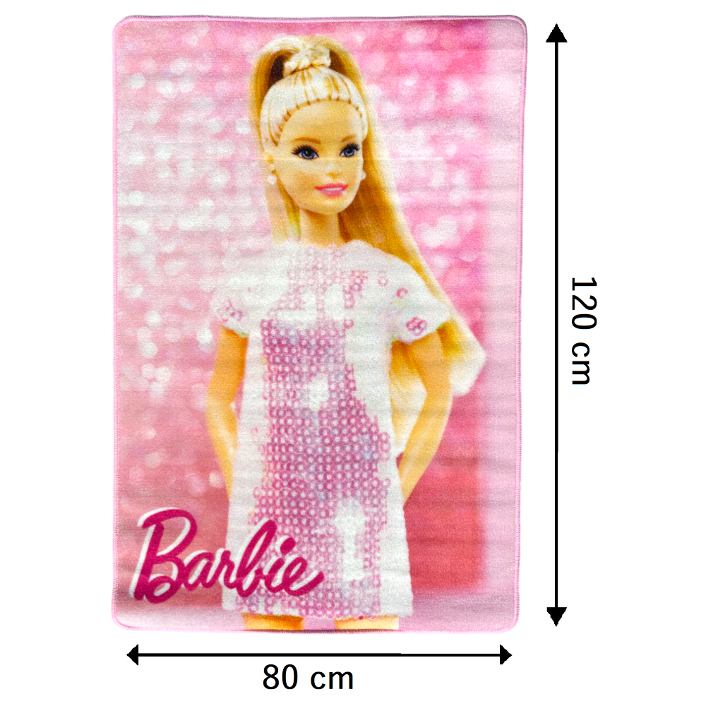 Tappeto Gioco Barbie Microfibra Antiscivolo 80x120 CM - Bar24-3980