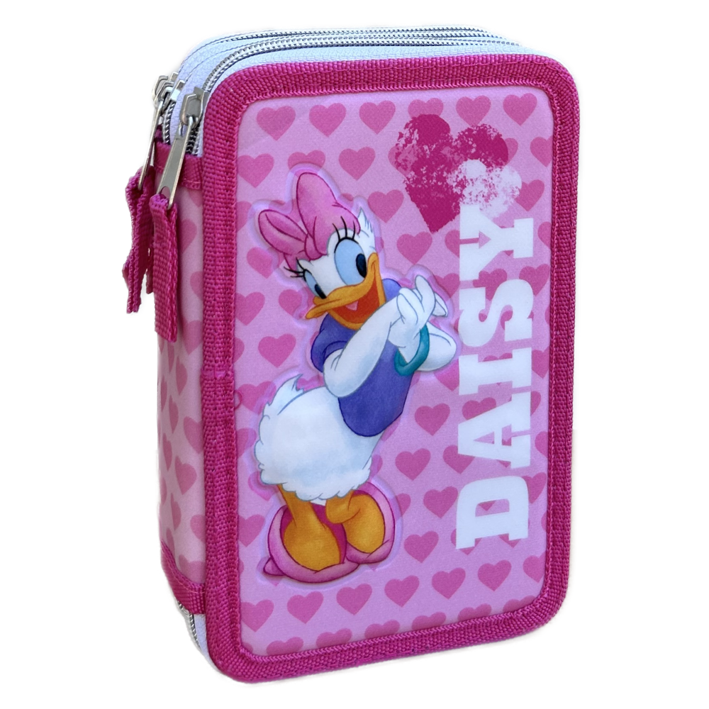 Astuccio Scuola 3d Paperina DISNEY Multiscomparto 3 Zip Portacolori Pennarelli Giotto - Dsy0972