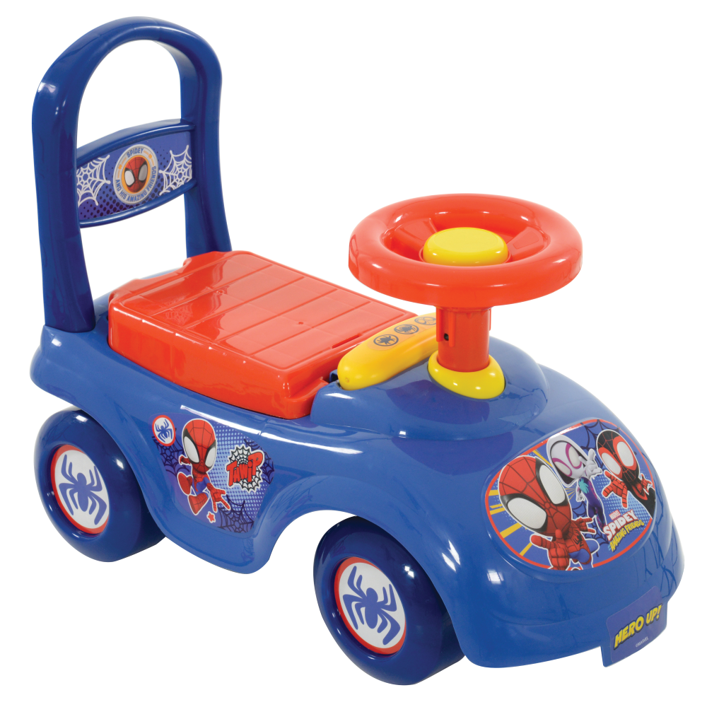 Prima Auto Cavalcabile con Telefono Spidey e i Suoi Fantastici Amici MARVEL 3 in 1 Macchinina Primi Passi Portagiochi - 35728