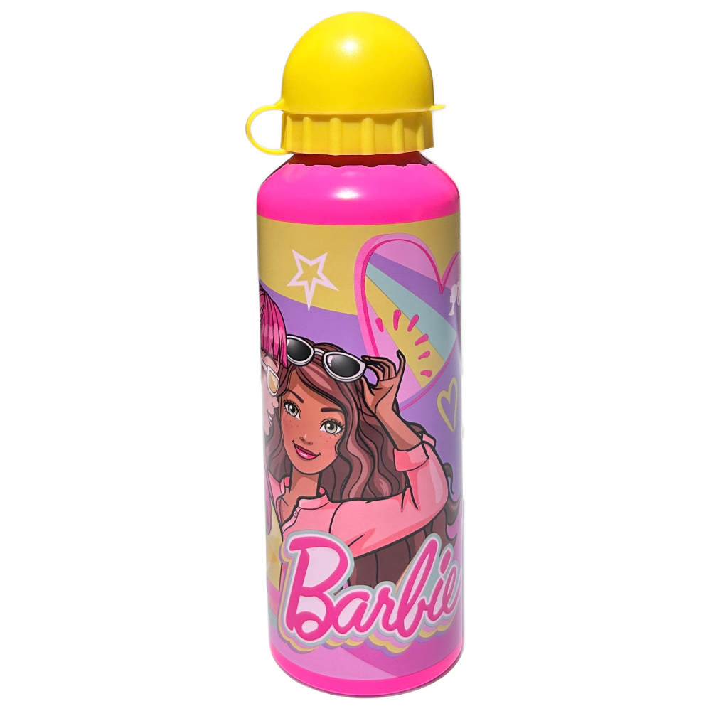 Borraccia in Alluminio Barbie con Beccuccio e Coperchio 500 Ml - B09091mc/g
