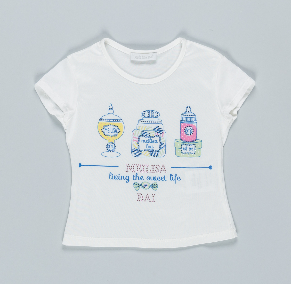 T-Shirt Maglietta Meilisa Bai Bambina Baby Taglie 3/7 Anni - Fl1073