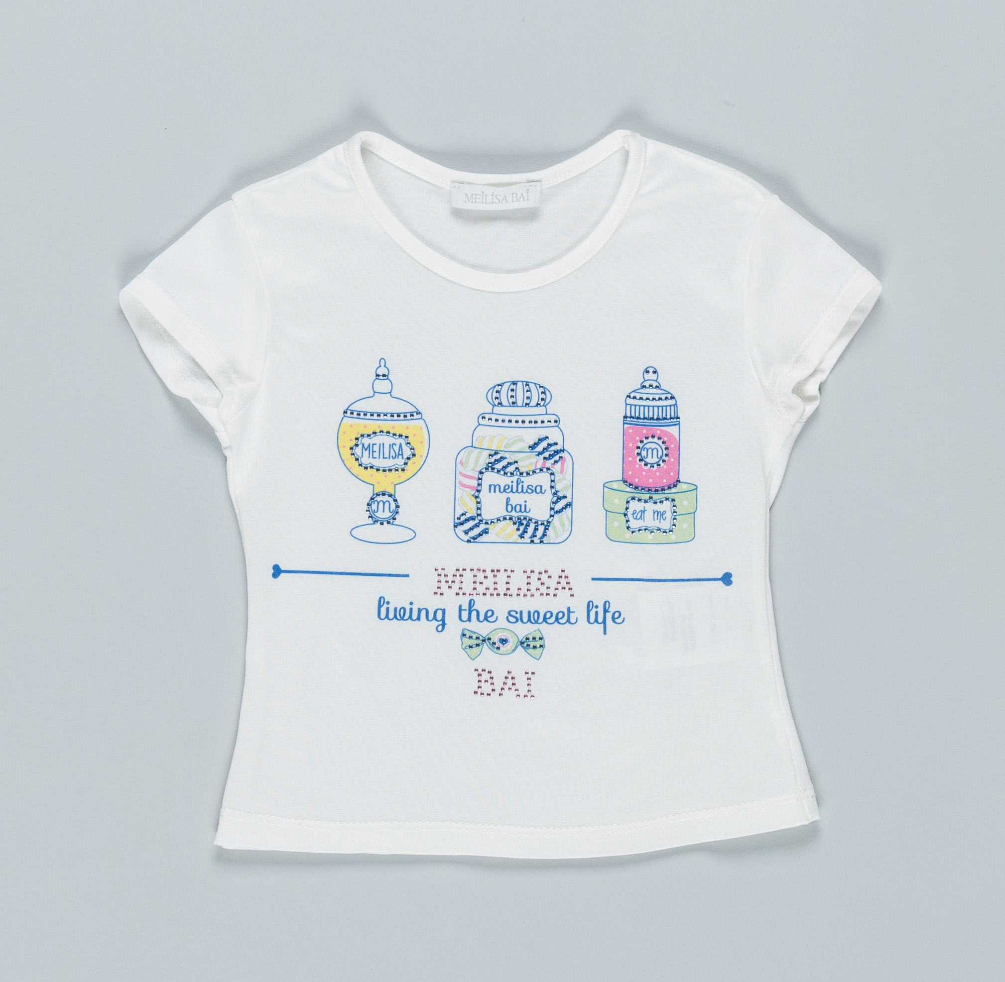 T-Shirt Maglietta Meilisa Bai Bambina Baby Taglie 3/7 Anni - Fl1073