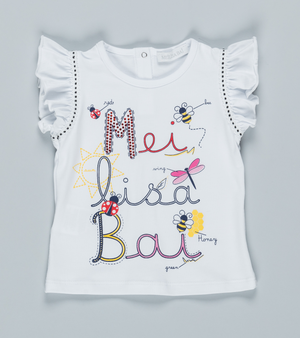 T-Shirt Maglietta Meilisa Bai Neonata Bambina Baby Taglie 9/36 Mesi - Fl1147
