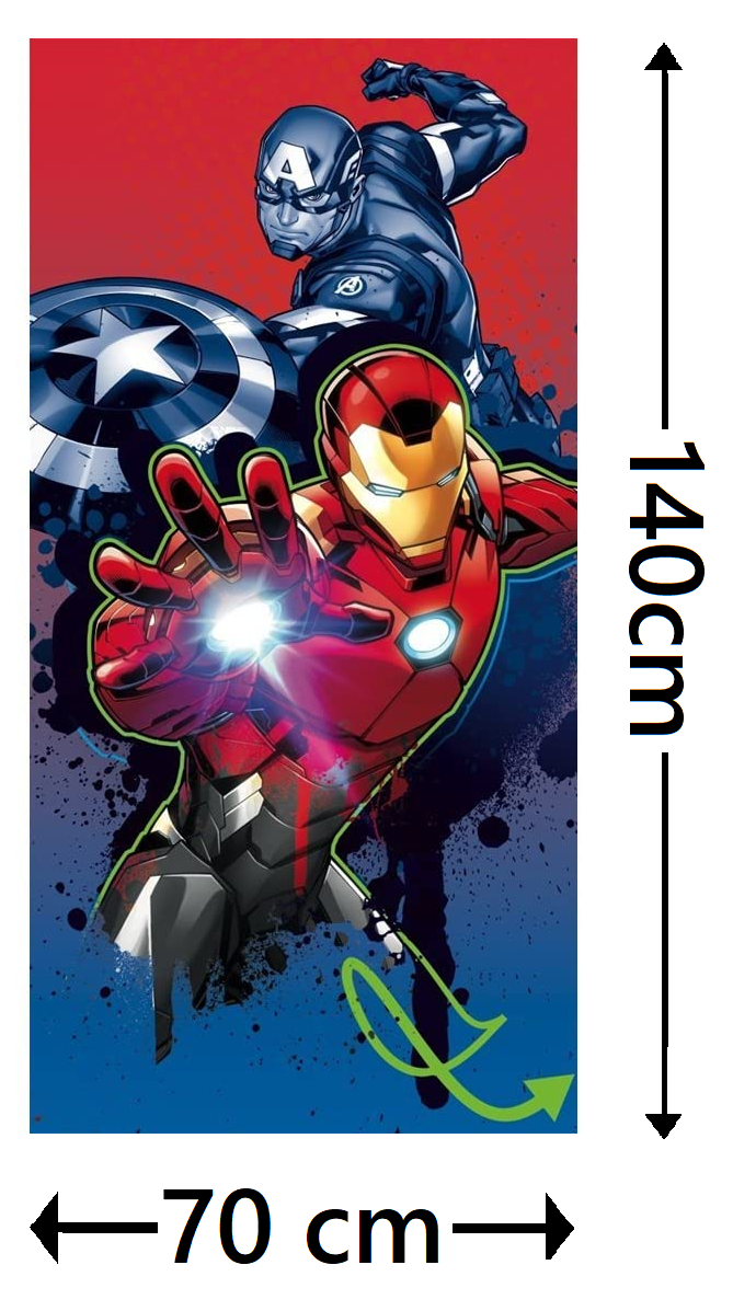 Telo Mare Avengers Asciugamano MARVEL in Microcotone Cm. 140x70 - 50287