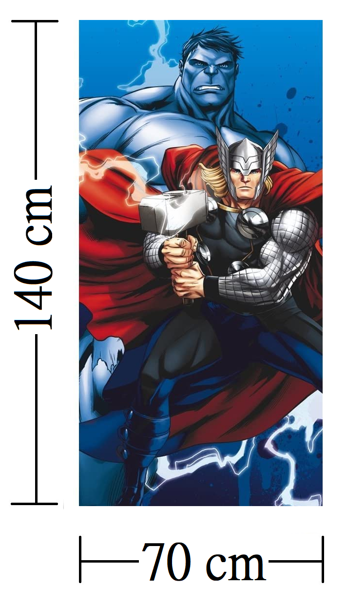 Telo Mare Avengers Thor Asciugamano MARVEL in Microcotone Cm. 140x70 - 50288