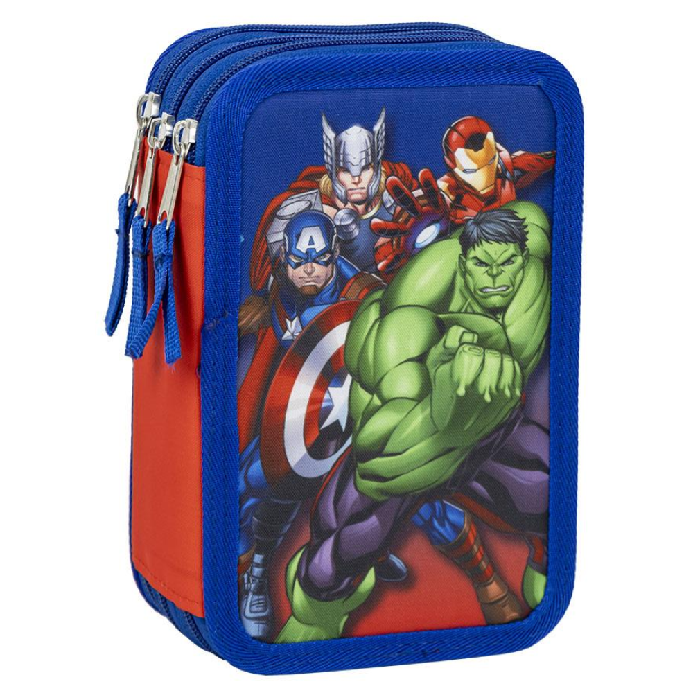 Astuccio Scuola Avengers MARVEL Multiscomparto 3 Zip Portacolori Giotto - 1258