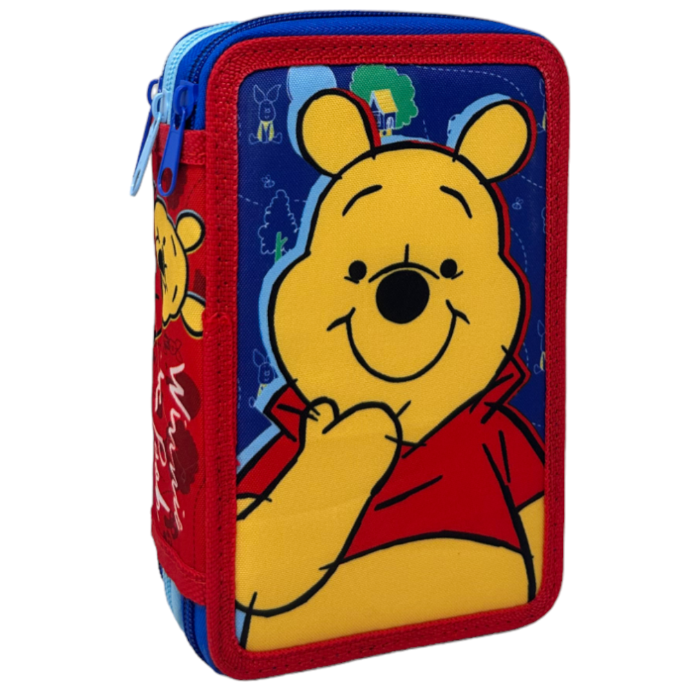 Astuccio 3 Zip Scuola Winnie the Pooh DISNEY Multiscomparto Portacolori Giotto - 1004e3253