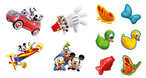 Decori Sagoma Set 10 Pezzi Assortiti DISNEY Topolino Minnie Pippo Paperino