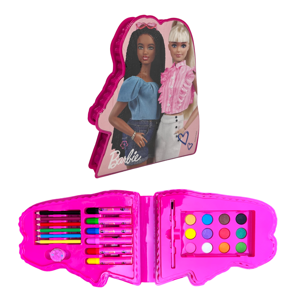 Mini Set per Colorare Barbie 26 Pezzi in Confezione Sagomata - Br0830