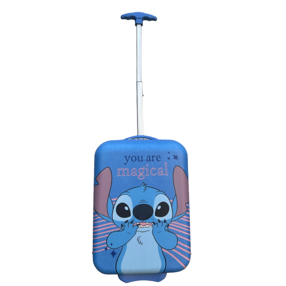 Trolley da Viaggio Stitch DISNEY Mini Valigia 2 Ruote in ABS Manico Allungabile - D09294mc