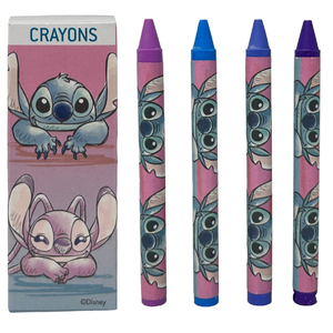 Set Cancelleria Stitch e Angel DISNEY 12 Pezzi Disegni Colori Stickers Timbri - St00028