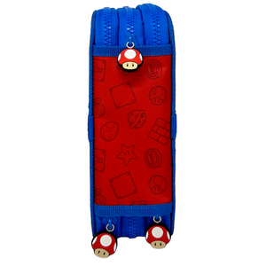 Astuccio 3 Zip Scuola Super Mario Multiscomparto Portacolori Giotto - 41210