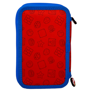 Astuccio 3 Zip Scuola Super Mario Multiscomparto Portacolori Giotto - 41210