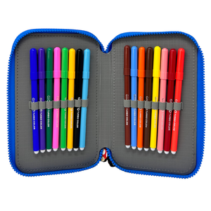 Astuccio 3 Zip Scuola Super Mario Multiscomparto Portacolori Giotto - 41210
