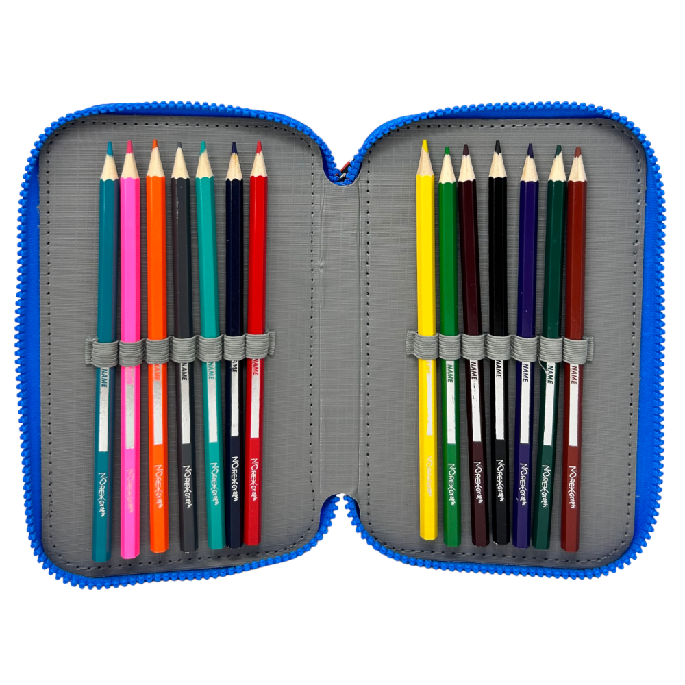 Astuccio 3 Zip Scuola Super Mario Multiscomparto Portacolori Giotto - 41210
