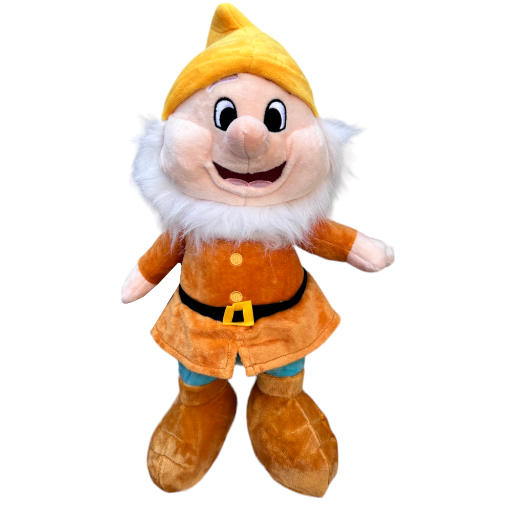 Peluche Nano Gongolo DISNEY Pupazzo Biancaneve e i 7 Nani 28 CM
