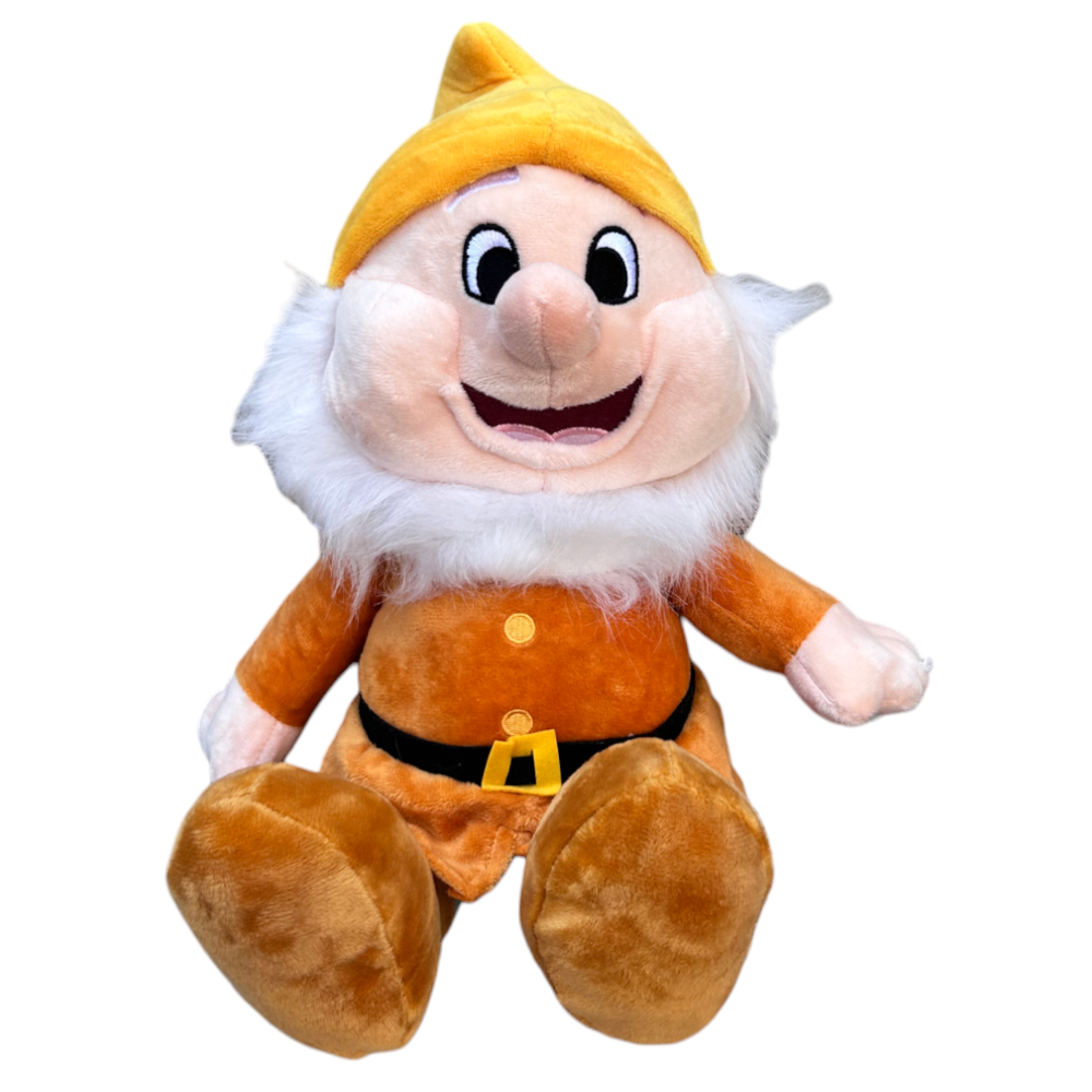 Peluche Nano Gongolo DISNEY Pupazzo Biancaneve e i 7 Nani 28 CM
