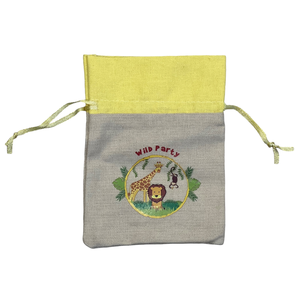 Sacchetto in Juta Savana DISNEY Topolino Porta Oggetti 10 X 14 CM con Confetti - 28952