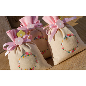 Sacchetto in Juta Flowers DISNEY Minnie Porta Oggetti 10 X 14 CM con Confetti - 28955