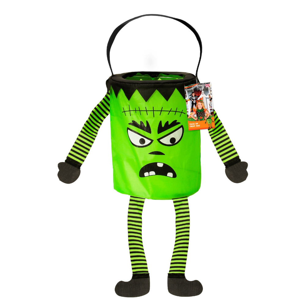 Borsa Dolcetto O Scherzetto Mostro con Gambe Braccia Cestino Accessori Halloween Carnevale - 00779
