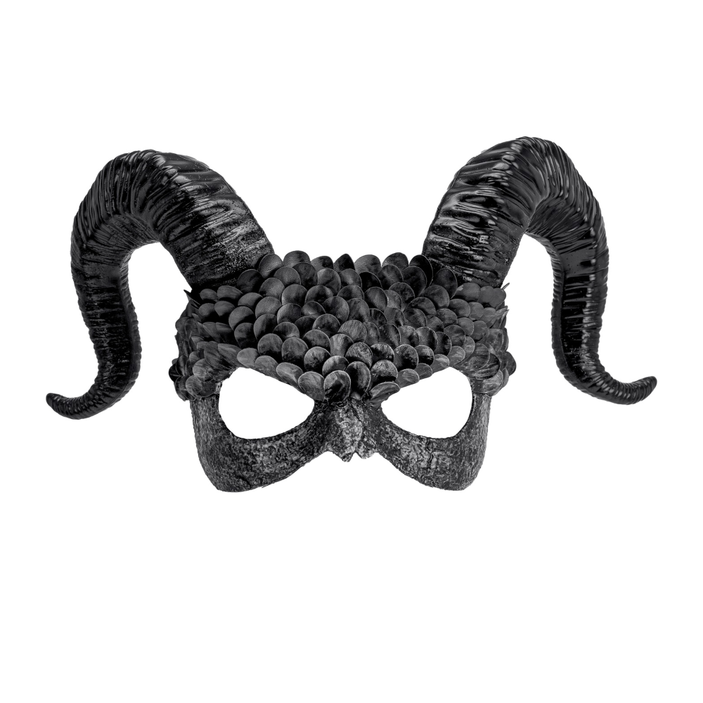 Maschera Commedia Dell'arte Demone Accessori Travestimento Halloween - 08483