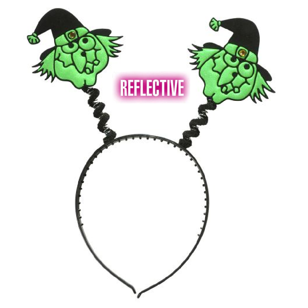 Cerchietto con Strega Riflettente Accessori per Abito Vestito Travestimento Carnevale Halloween - 5329e