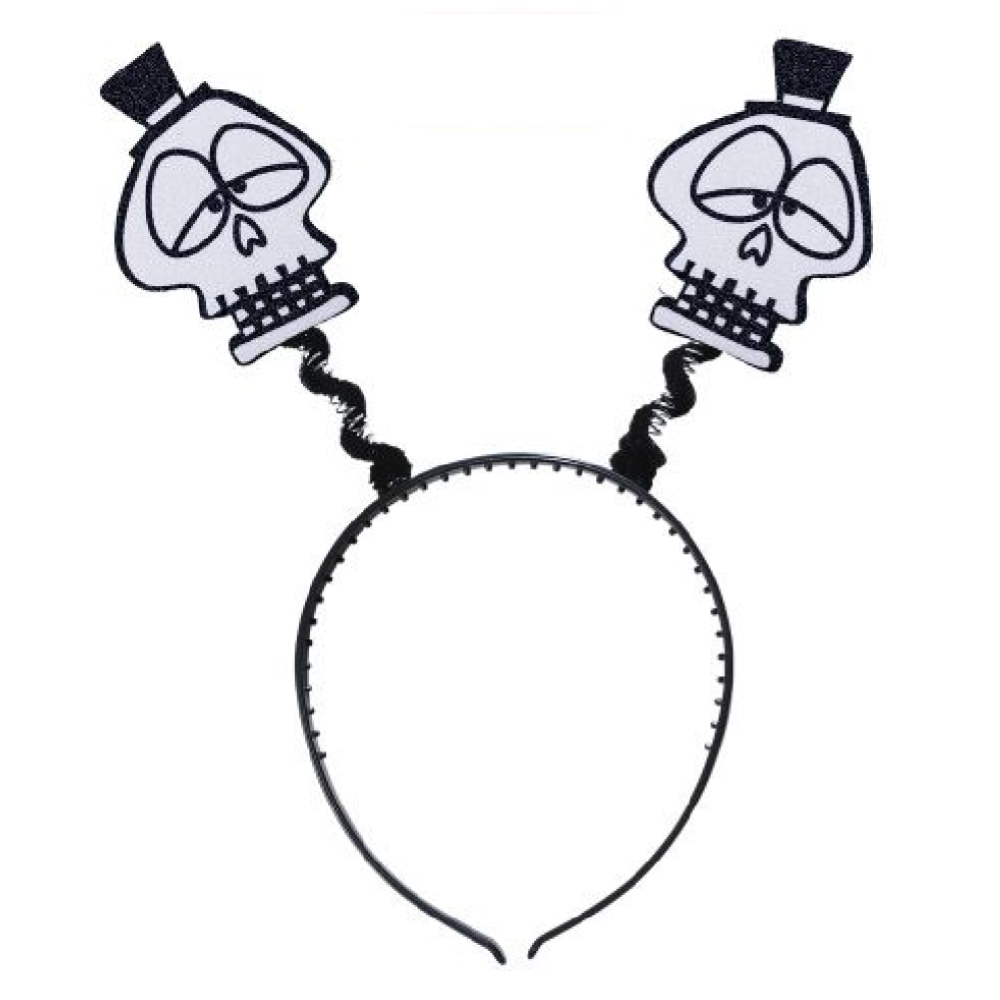Cerchietto con Teschio Riflettente Accessori per Abito Vestito Travestimento Carnevale Halloween - 5329e