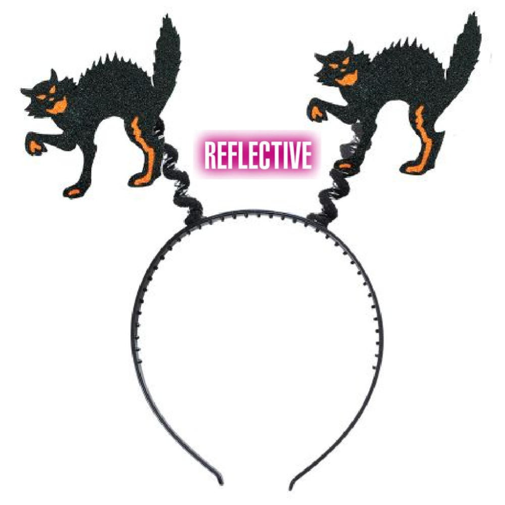 Cerchietto con Gatto Riflettente Accessori per Abito Vestito Travestimento Carnevale Halloween - 5329e