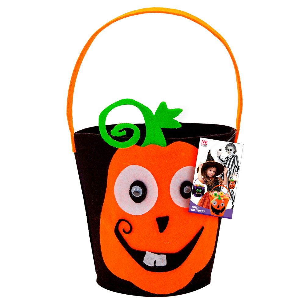 Cestino Dolcetto O Scherzetto Zucca Borsetta Accessori Halloween Carnevale - 61352