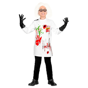 Vestito Carnevale Scienziato Pazzo Travestimento Costume per Halloween da Bambino - 7305