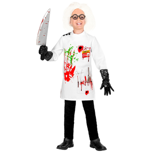 Vestito Carnevale Scienziato Pazzo Travestimento Costume per Halloween da Bambino - 7305