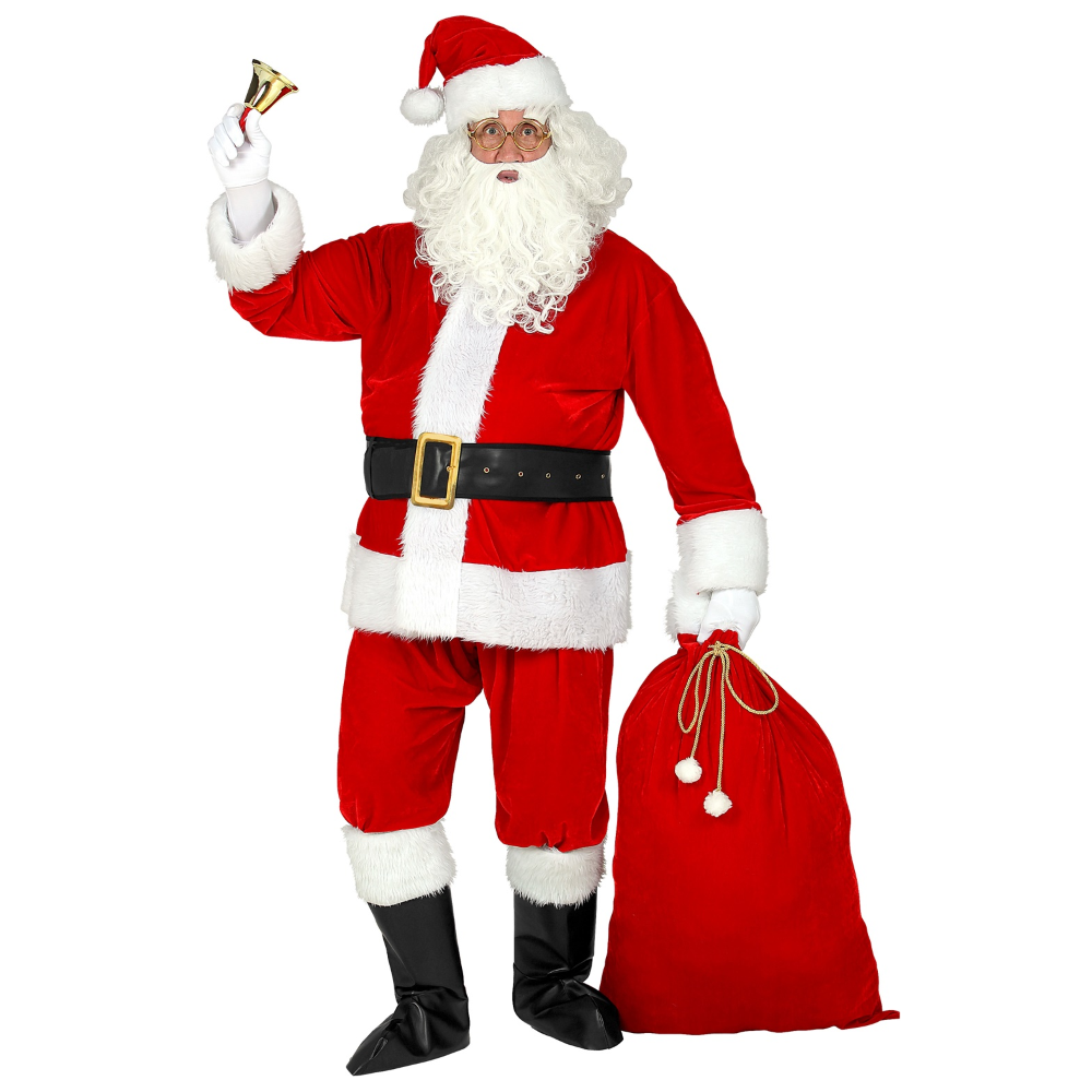 Vestito Carnevale Babbo Natale Professionale Travestimento Costume Adulto - 1066