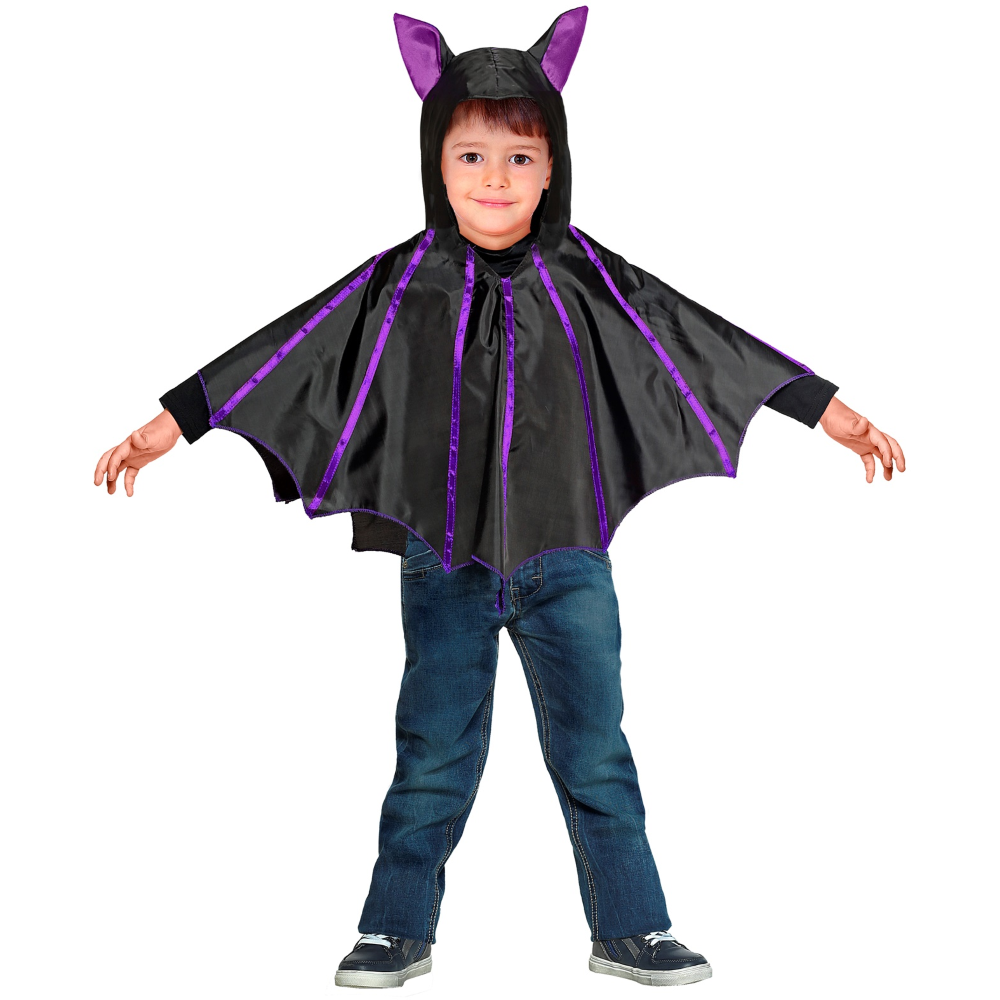Travestimento Pipistrello Poncho Taglia Unica Vestito Costume Carnevale Halloween - 96897