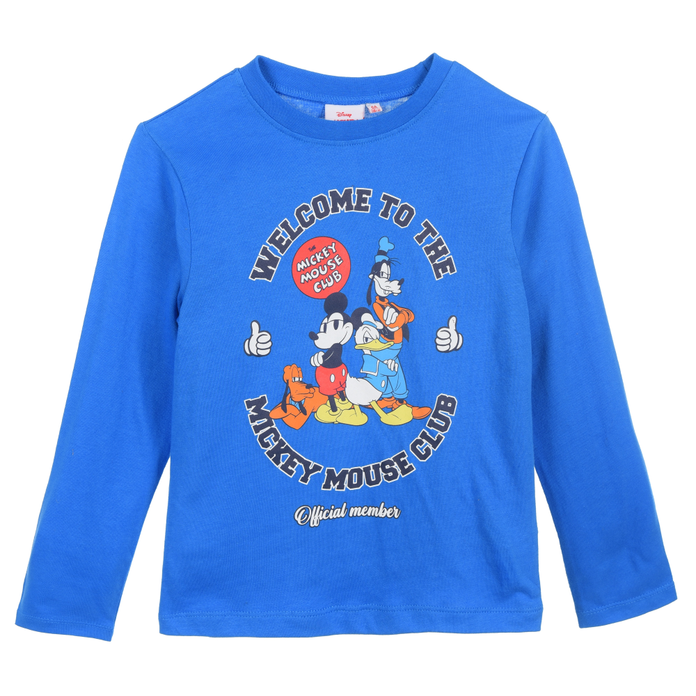 T-Shirt M.l. Topolino DISNEY Mickey Mouse Bambino Ragazzo 3/6 Anni - Xh1167celeste