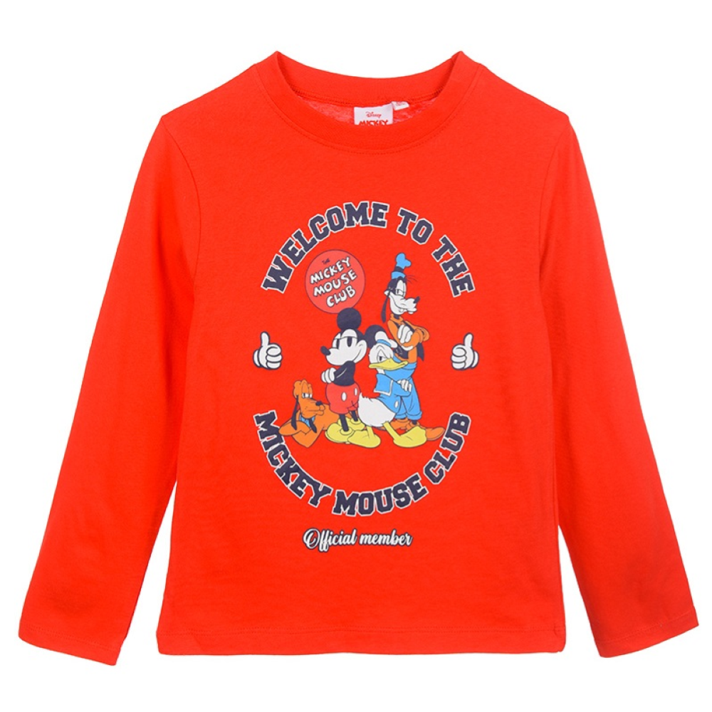 T-Shirt M.l. Topolino DISNEY Mickey Mouse Bambino Ragazzo Sun City - Xh1167rosso
