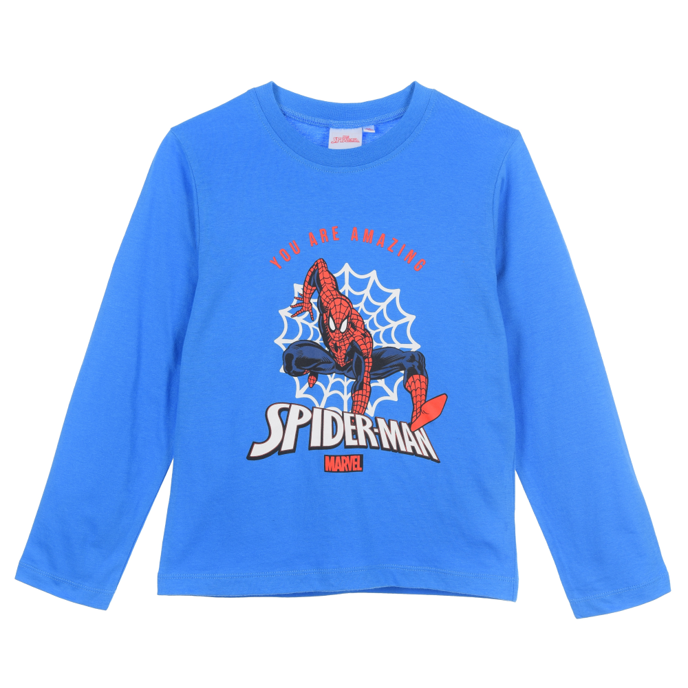 T-Shirt M.l. Spiderman MARVEL Bambino Ragazzo Sun City 3/8 Anni - Xh1020azzurro