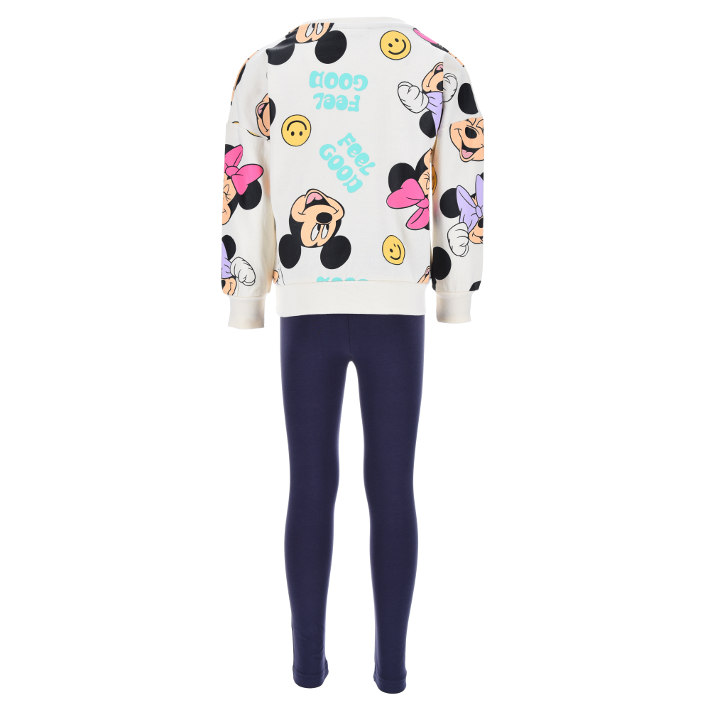 Completo Felpa con Leggings Minni Bambina Sun City 3/8 Anni - Xh1220bianco