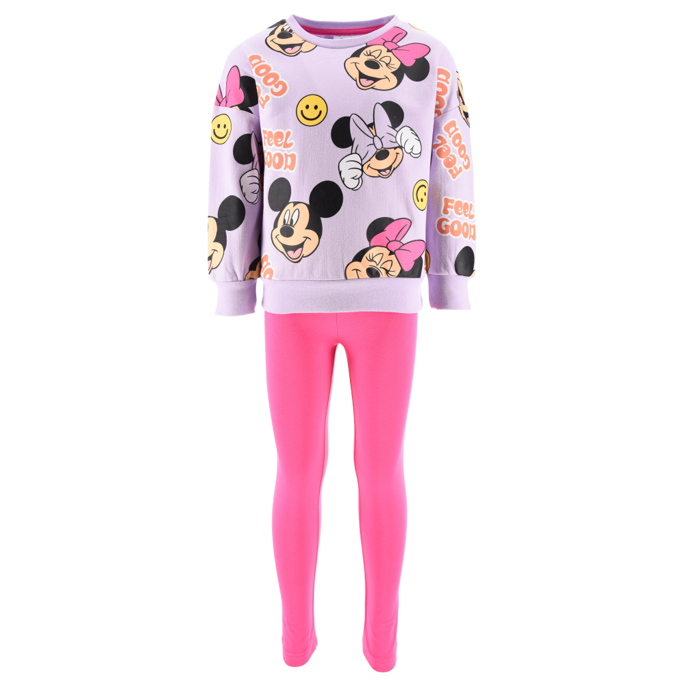 Completo Felpa con Leggings Minni Bambina Sun City 3/8 Anni - Xh1220fuxia