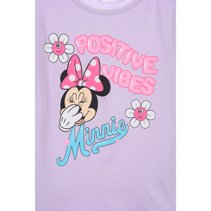 T-Shirt M.l. Minnie Mouse DISNEY Maglietta Bambina Sun City 3/8 Anni - Xh1334lilla