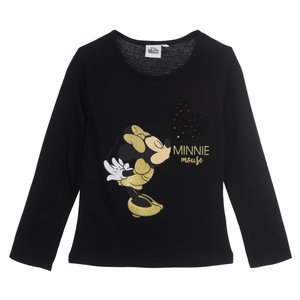 T-Shirt M.l. Minnie Mouse DISNEY Maglietta Bambina Sun City 3/8 Anni - Xh1357nero