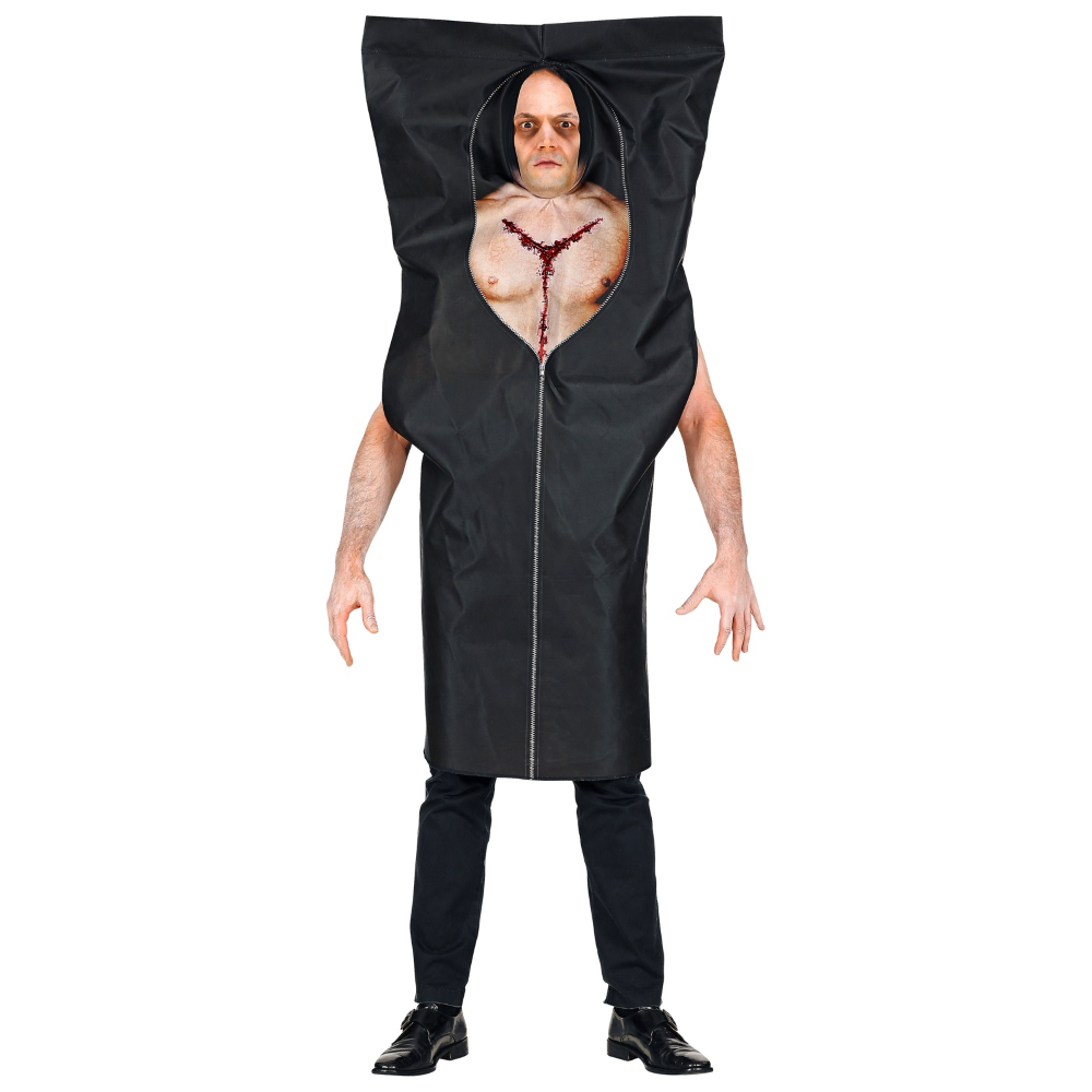 Vestito Carnevale Sacco per Cadavere Travestimento Costume Halloween Adulto - 0117