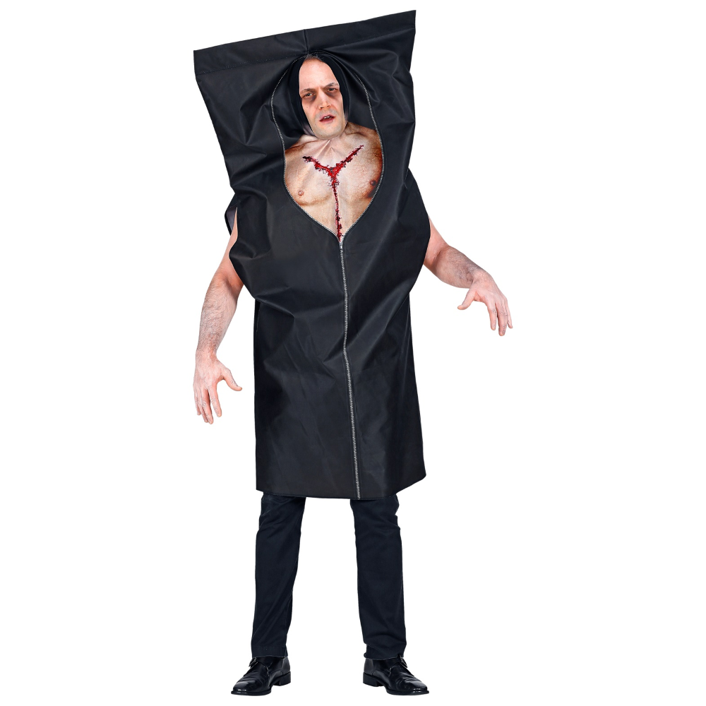 Vestito Carnevale Sacco per Cadavere Travestimento Costume Halloween Adulto - 0117