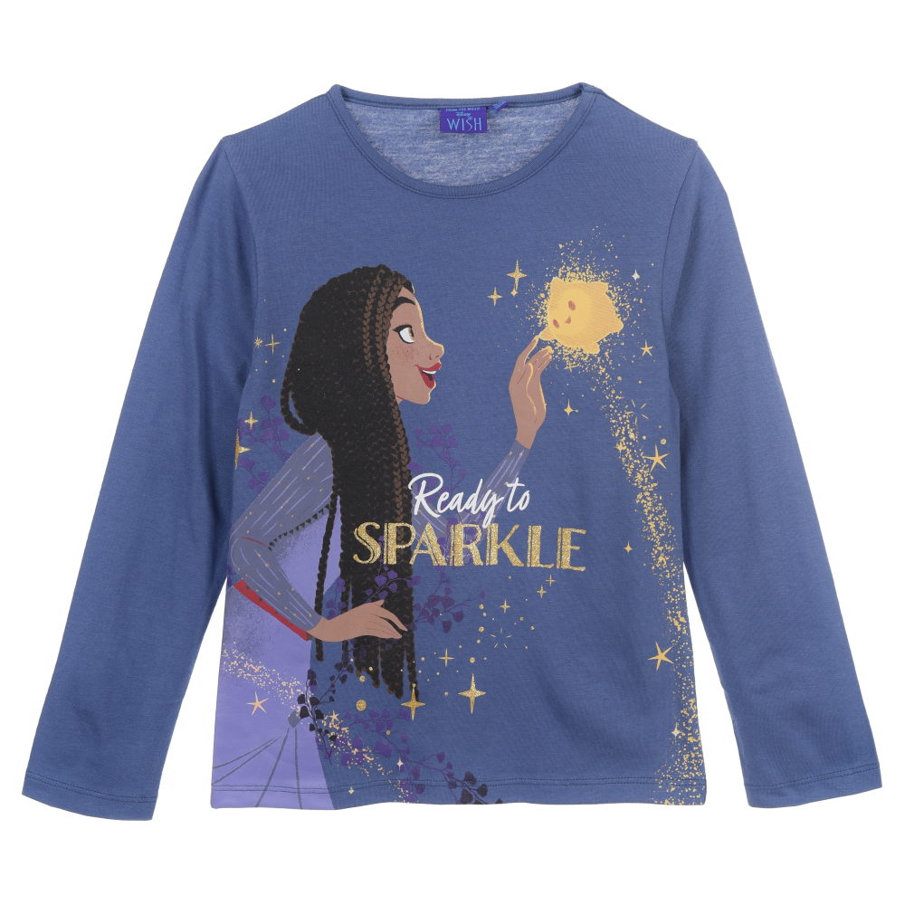 T-Shirt M.l. Wish DISNEY Maglietta Bambina Sun City 3/8 Anni - Xh1328blu