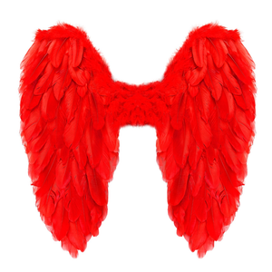 Ali Piumate Rosse 50 X 50 CM Accessori Travestimento Costume Carnevale Halloween - 12192