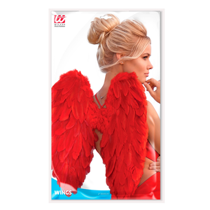Ali Piumate Rosse 50 X 50 CM Accessori Travestimento Costume Carnevale Halloween - 12192