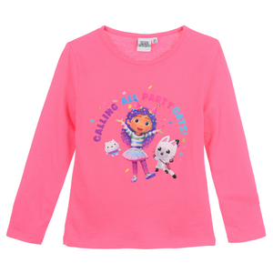 T-Shirt M.l. Gabby's Dollhouse Maglietta Bambina Sun City 3/8 Anni - Xh1323rosa